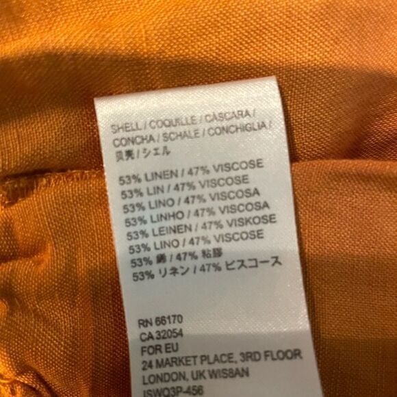 Anthropologie Luana Gold Mustard Tie Romper Size 2 NWOT. - Picture 9 of 9